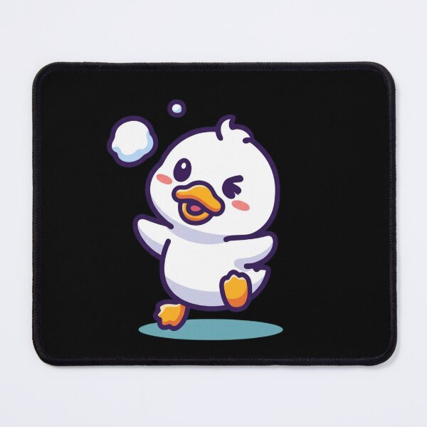 Item preview, Chibi Duck Snowball Fight | Cute Kawaii Christmas Duck Winter Design designed and sold by ColorSplash123.