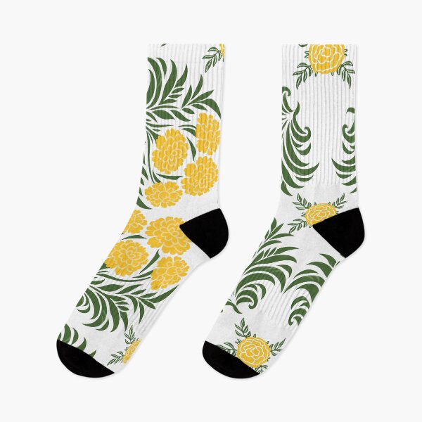 Item preview, Golden Floral Elegance – Yellow Flowers and Green Leaves designed and sold by dotitoko.