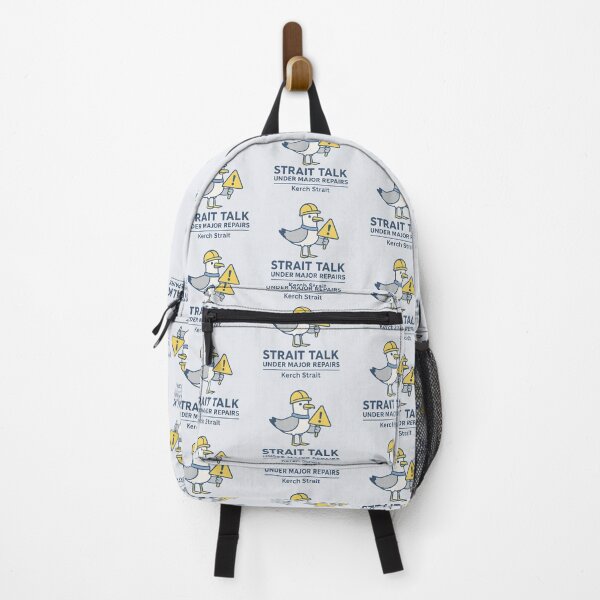 Item preview, Strait Talk – Cartoon Seagull Repair Pun Design designed and sold by Bratak.