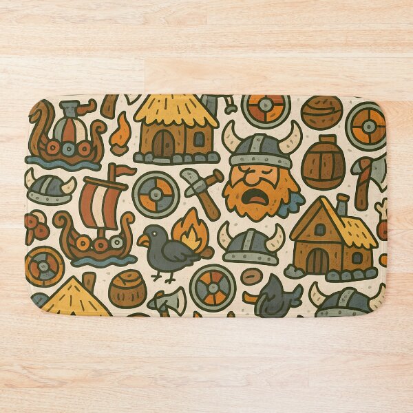 Item preview, Mini Viking Village Sticker Bomb designed and sold by NorseDrip.