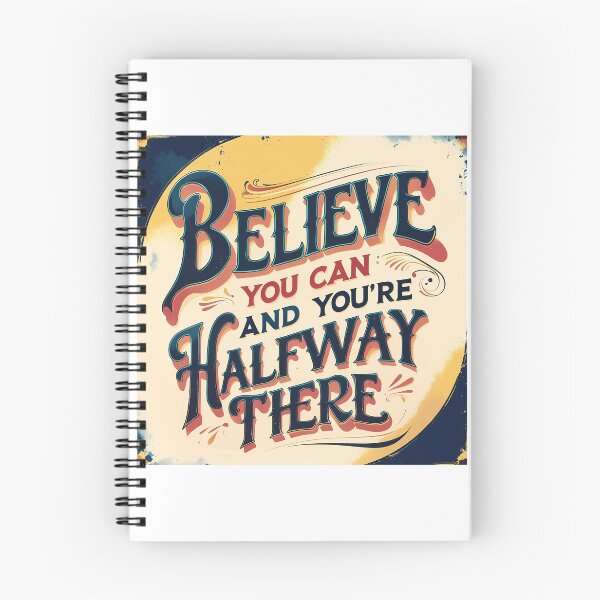 Item preview, Believe You Can Halfway There Vintage Typography designed and sold by Y-Muqsit.