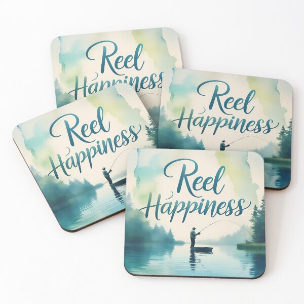 Item preview, Reel Happiness Fishing Lake Tranquil Watercolor designed and sold by Y-Muqsit.