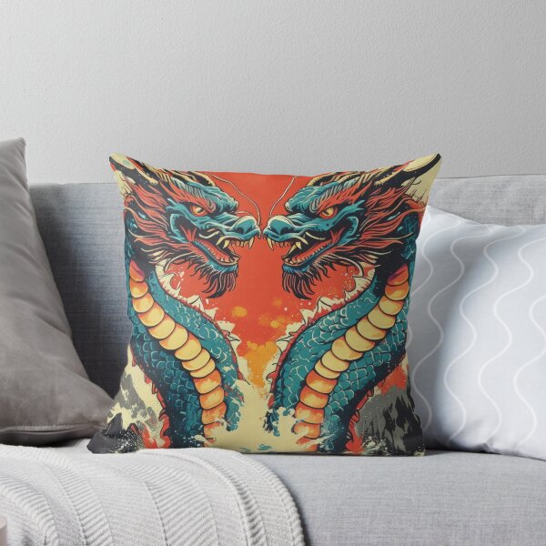 Item preview, vintage two dragons colorful heart Chinese dragons ,Legendary Animals,dragon art,Legendary dragon designed and sold by Expressions-Sel.