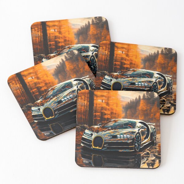 Item preview, Golden Autumn Forest Surrounds This Striking Exotic Car Masterpiece designed and sold by RevUpDesign.