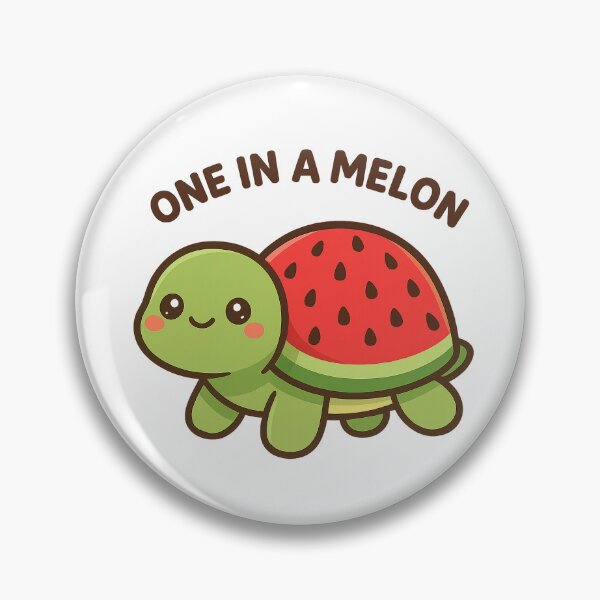 Item preview, Kawaii Melon Turtle – One in a Melon designed and sold by DreamMachine69.