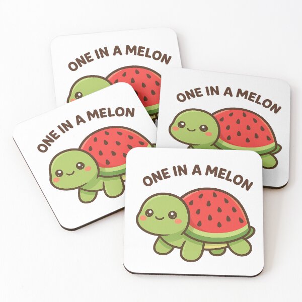 Item preview, Kawaii Melon Turtle – One in a Melon designed and sold by Dream Machine.
