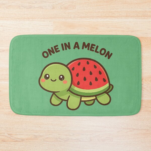 Item preview, Kawaii Melon Turtle – One in a Melon designed and sold by DreamMachine69.