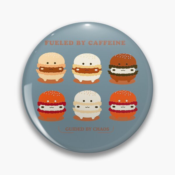 Item preview, Fueled by Caffeine Macaron Monsters – Storm Blue Edition designed and sold by bugnoodle™ .
