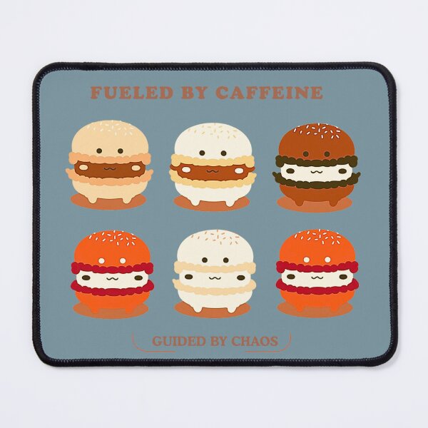 Item preview, Fueled by Caffeine Macaron Monsters – Storm Blue Edition designed and sold by bugnoodle™ .