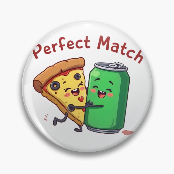 Item preview, Perfect Match Pizza & Soda T-Shirt | Cute Couple Tee designed and sold by Nuvra Clothing.