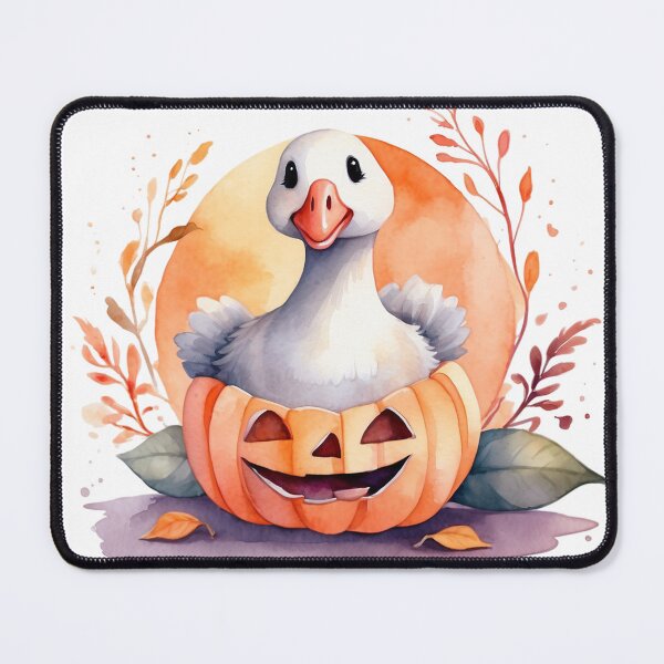 Item preview, Watercolor Halloween Goose in Pumpkin – Cute Autumn Animal Illustration for Stickers, Wall Art, Cards, and Fall Aesthetic Decor designed and sold by Planet Designs.
