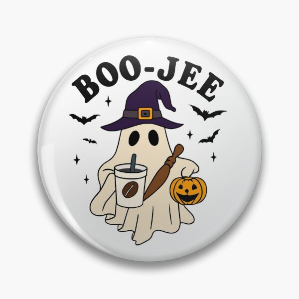 Item preview, Boo-Jee Ghost Halloween Witch Hat and Pumpkin | Funny Spooky Coffee Ghost Design designed and sold by Maya75.