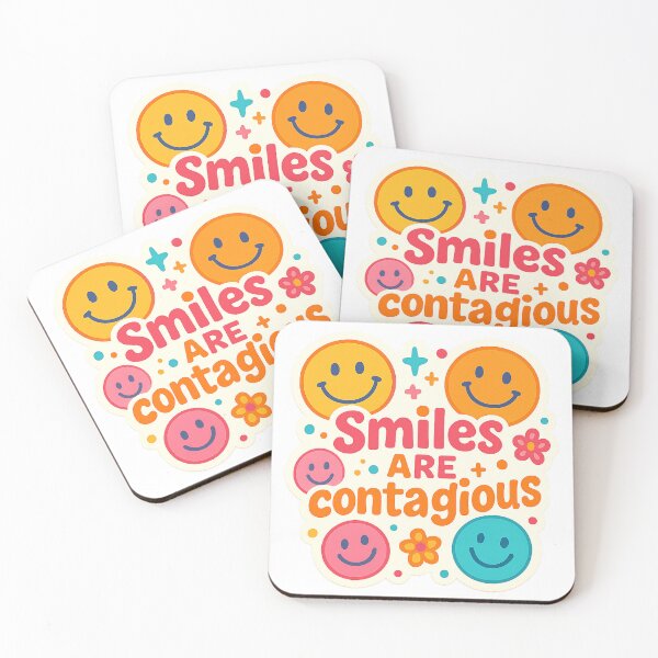 Item preview, Playful Colorful Sticker: Smiles Are Contagious designed and sold by Stickerrwallah.