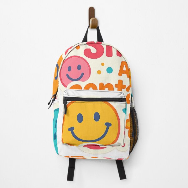 Item preview, Playful Colorful Sticker: Smiles Are Contagious designed and sold by Stickerrwallah.