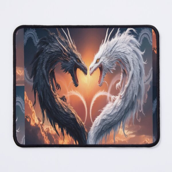 Item preview, black and white two dragons love heart ,Legendary Animals,dragon art,Legendary dragon designed and sold by Expressions-Sel.