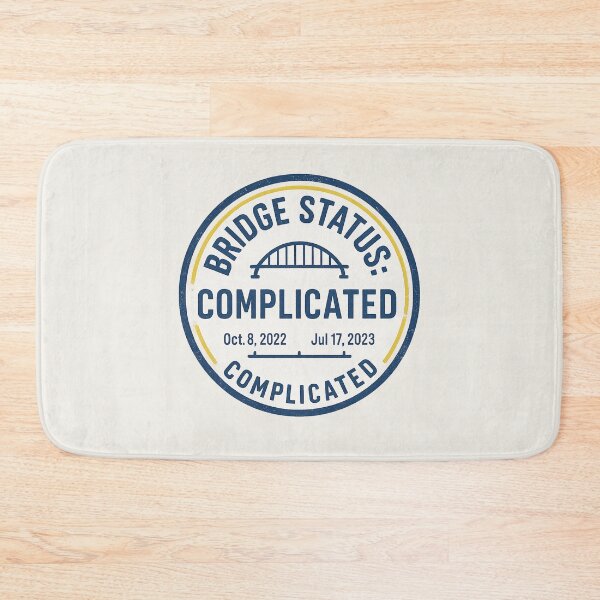 Item preview, Bridge Status: Complicated – Distressed Stamp Badge designed and sold by Bratak.