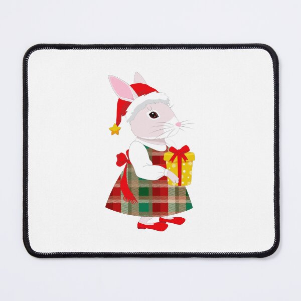 Item preview, Christmas Bunny with Gift. Adorable Christmas Rabbit and Holiday Present. designed and sold by JohanaStyle.