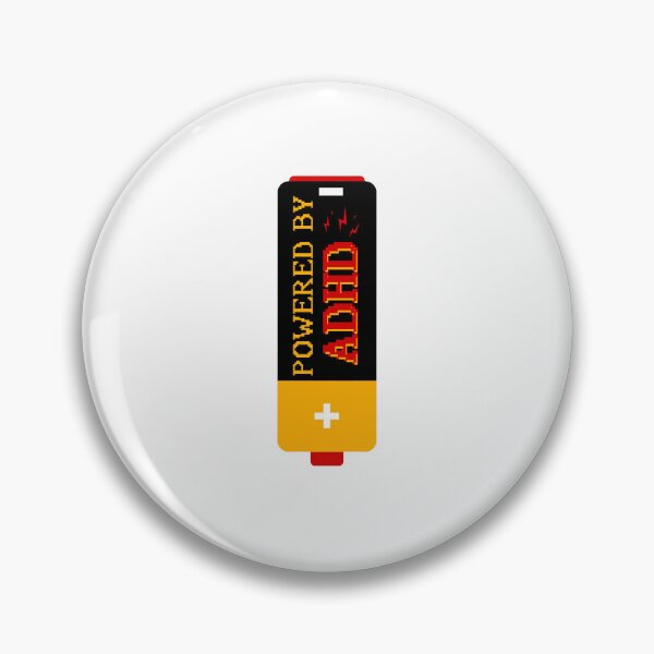 Item preview, Powered by ADHD battery charge – Funny Neurodivergent Obsession Saying designed and sold by SkeletonsDanger.