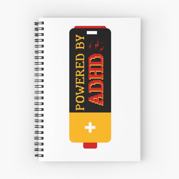 Item preview, Powered by ADHD battery charge – Funny Neurodivergent Obsession Saying designed and sold by SkeletonsDanger.