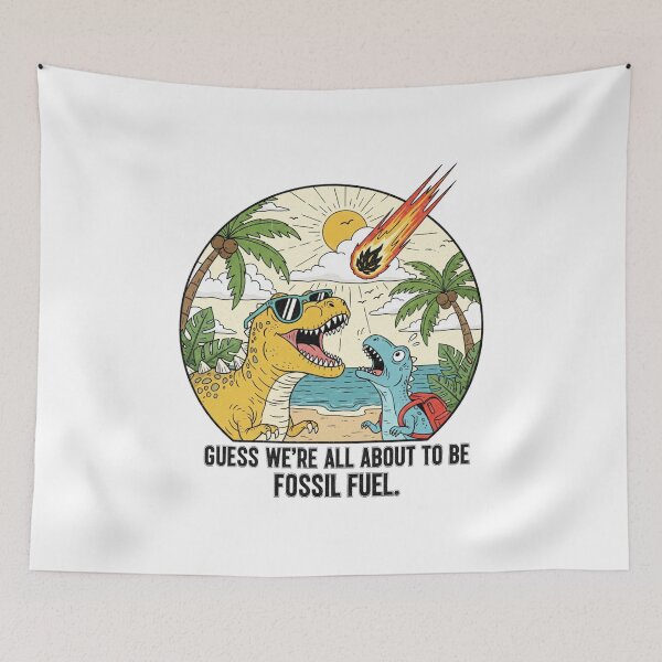 Item preview, That's a wrap, extinction, end of the world, t-rex, dino, funnyfits70, Humor, Funny, retro, vintages, funny quotes, animal humor, designed and sold by FunnyFits70.