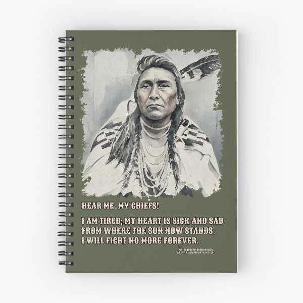 Item preview, Chief Joseph, Nez Percé Tribe surrenders at Bear Paw Mountains 1877 "I will fight no more forever" designed and sold by Mapeti.