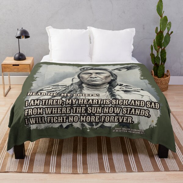 Item preview, Chief Joseph, Nez Percé Tribe surrenders at Bear Paw Mountains 1877 "I will fight no more forever" designed and sold by Mapeti.