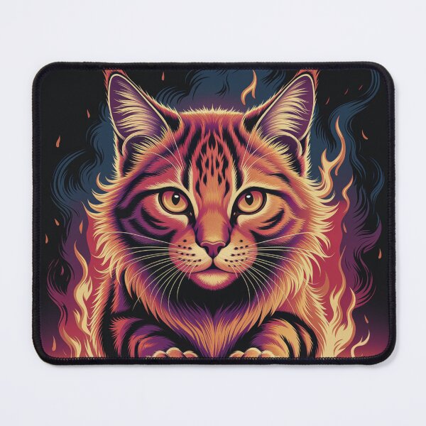 Item preview, Vibrant firey elemental cat designed and sold by fireCATgraphics.