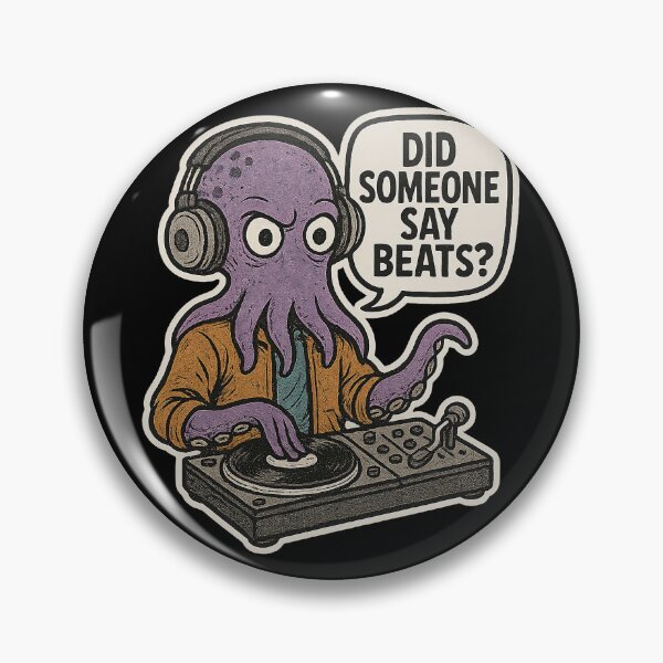 Item preview, DJ Octopus – Did Someone Say Beats? Funny Music Design designed and sold by SnapLabDesigns.