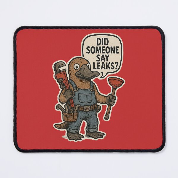 Item preview, Plumber Platypus – Did Someone Say Leaks? Funny Animal Design designed and sold by SnapLabDesigns.