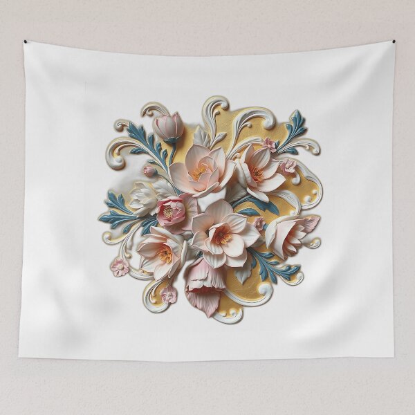Item preview, Pastel Floral Arrangement with Artistic Curves designed and sold by sharon1210.