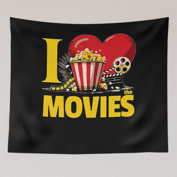 Item preview, I Love The Movies designed and sold by SUSZKOFULTSHOP.