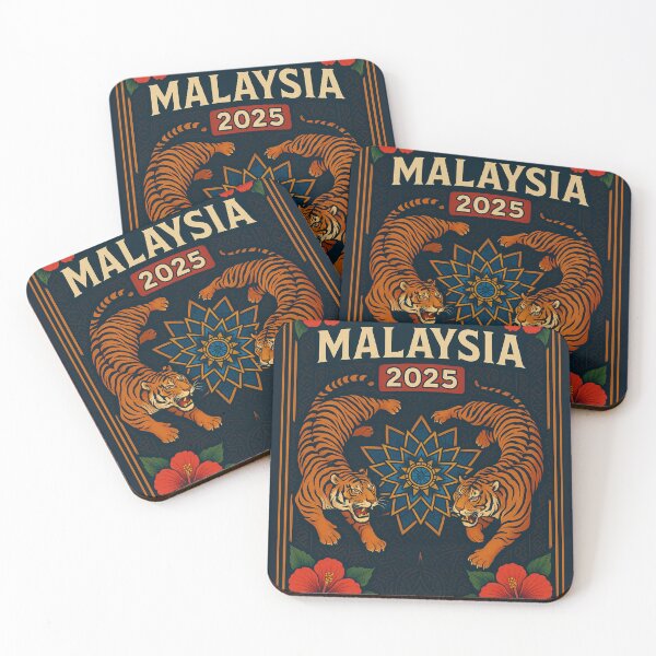 Item preview, Hari Malaysia 2025 – Bold Tiger & Hibiscus Mandala Poster designed and sold by Riqis.co Shop.