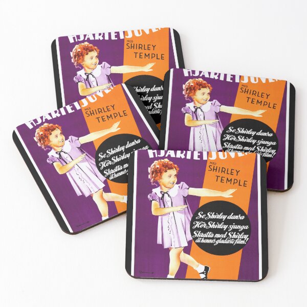 Item preview, Vintage Movie Poster Art | Shirley Temple in Lilla Hjärtetjuven | Curly Top 1935 | Art Deco Style | Purple & Orange Illustration designed and sold by artofuniverse.