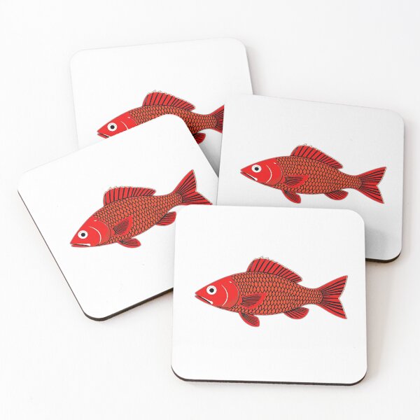 Item preview, Monochrome Red Fish Line Art designed and sold by sharon1210.