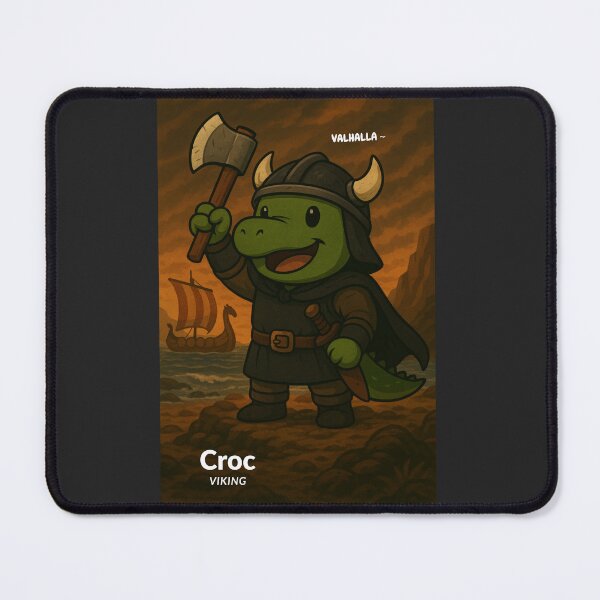 Item preview, Croc Viking – Funny Cartoon Crocodile Warrior Design designed and sold by Geexyz.
