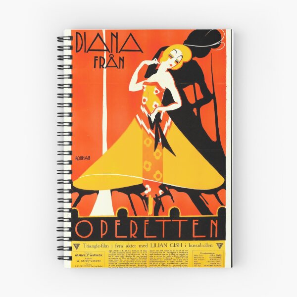 Item preview, Vintage Art Deco Movie Poster | Diana från Operetten | Triangle-film | Silent Era Cinema | Lilian Gish & Rohman Art designed and sold by artofuniverse.
