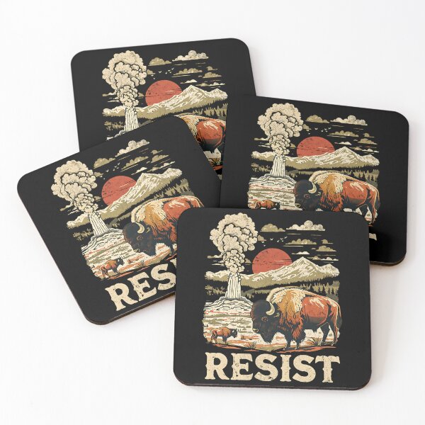Item preview, Retro RESIST US National Park Resist Service Vintage Buffalo designed and sold by Ilyablo.