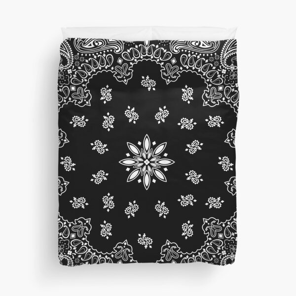 Black bandana Duvet Cover