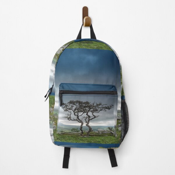 Item preview, Old twin Hawthorn trees with Pen-y-Ghent designed and sold by Andrew Fletcher Photography.