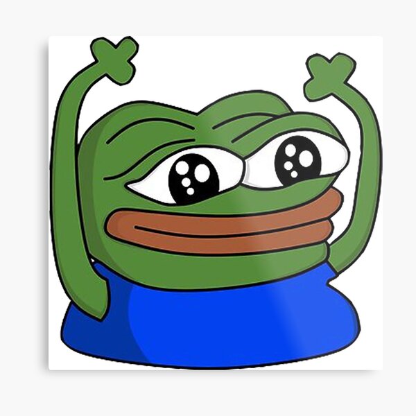 Pepega Funny Stream Emote' Poster, picture, metal print, paint by Husti