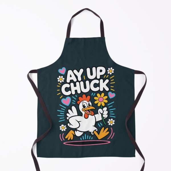 Artikelvorschau, „Ay Up Chuck“ Huhn mit Blumen – süßes und skurriles Design entworfen und verkauft von 89BLACK.