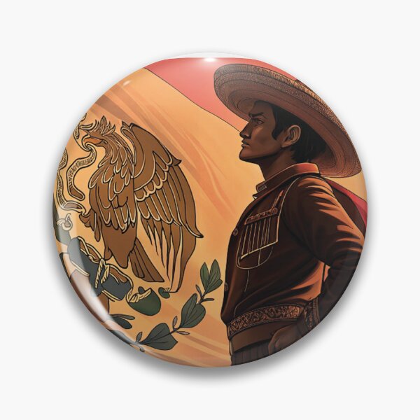 Item preview, A proud Mexican man in traditional charro attire stands before the national flag, symbolizing heritage, culture, and strength with dramatic lighting and patriotic atmosphere designed and sold by Yas-ko.