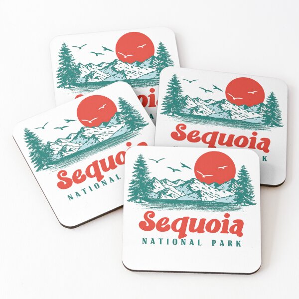 Item preview, Retro Sequoia National Park Mountain Trees & Sun Graphic designed and sold by Ilyablo.