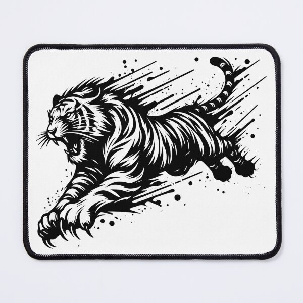 Item preview, Leaping tiger street art designed and sold by fireCATgraphics.