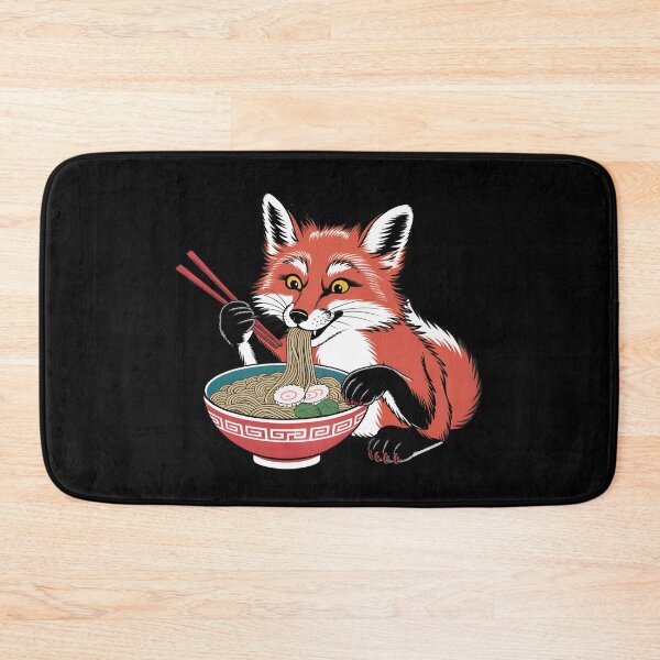 Item preview, Fox Eating Ramen Japanese Retro Ukiyo-e Style designed and sold by Blok45.