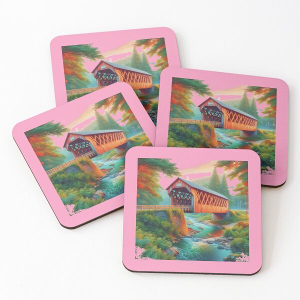 Item preview, Vibrant 3D Rendition of Ramp Covered Bridge, designed and sold by PaintMeWorld.
