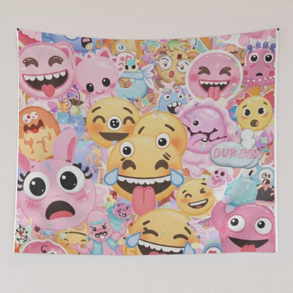 Item preview, group of cartoon emojis classic tshirt designed and sold by anandsiva2703.