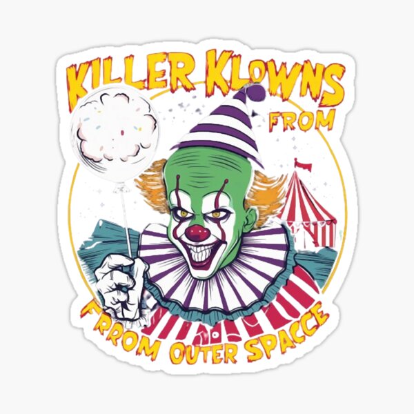 Killer Klowns 80s horror movies clowns Sticker