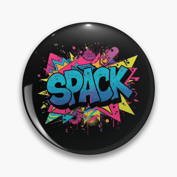 Item preview, Retro Graffiti Word Art “SPACK” | 90s Neon Spray Street Style Tee designed and sold by UmazDesigns.