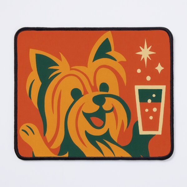 Item preview, Yorkshire Terrier Geometric Soda Poster Illustration designed and sold by Flying Doggo.